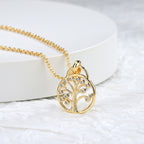 N0150 Tree of Life Pendant Necklace Tribal Totem Round Tree Collarbone Necklace
