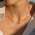 Zircon Necklace Women's Collarbone Chain Non-Fading Stainless Steel Jewelry