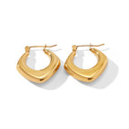Same style earrings18K Gold Stainless Steel Fashion Geometric Prismatic Earrings Women's Earrings Jewelry