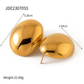 18K Gold-Tone Sculptural Stainless Steel Earrings styled for independent jewelry boutiques