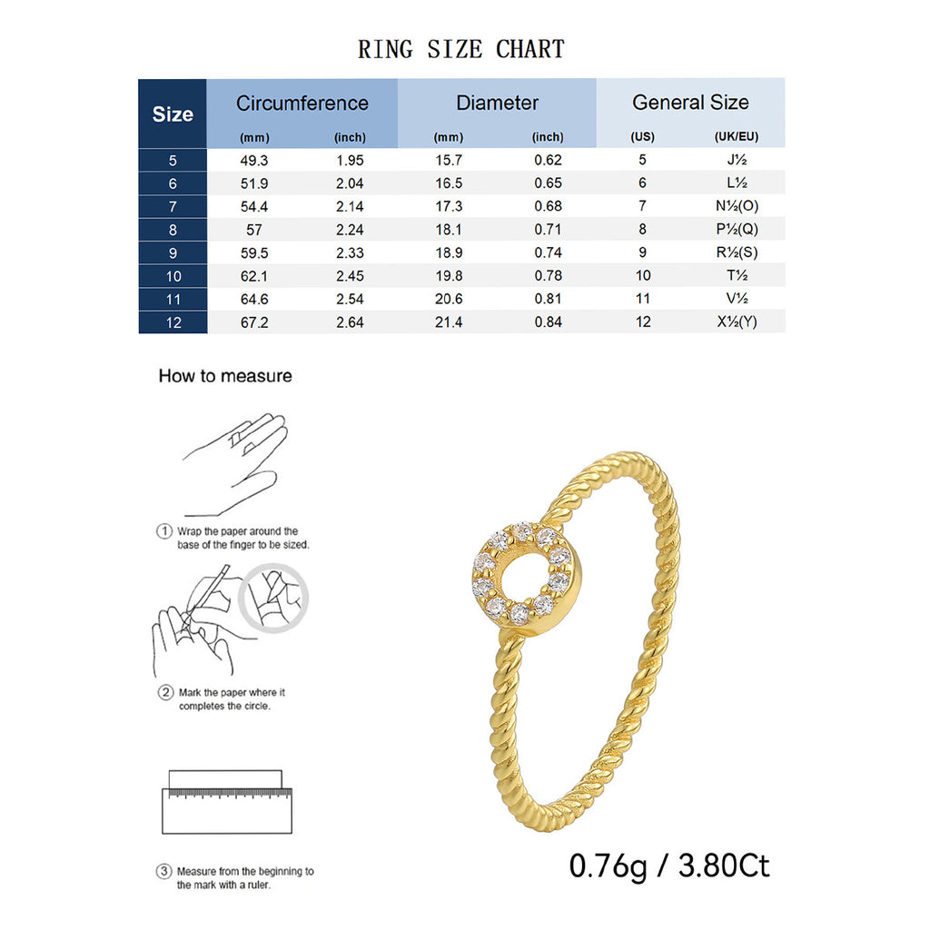 SR0026 S925Silver ring fashion thin style ring with zircon inlay