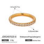 Zirconia ring does not fade rings Stainless Steel Jewelry