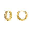 Gold-Plated Cubic Zirconia Asymmetric Earrings — side profile