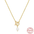 Heart Pearl Cross 925 Sterling Silver Necklace — design silhouette — alternate angle 2 — jewelry finish and design detail