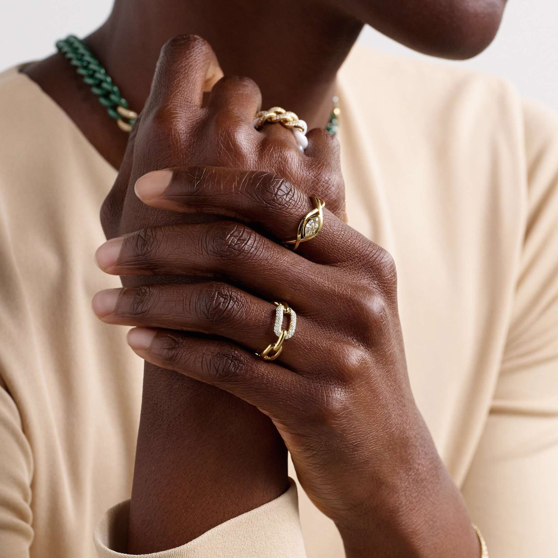 2H Zirconia Ring Non-Fading Jewelry Stainless Steel Ring ring