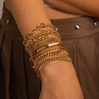 Bracelet Jewelry Stainless Steel Bracelet Real Gold Plating Women Inlaid Zircon Bracelet Factory Store