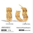 2H Stainless Steel Heart Earrings Ear Jewelry Design Stud Accessories