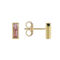 Gold-Plated Cubic Zirconia Minimalist Stud Earrings — side profile