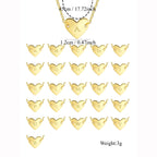 N0287 Elegant Simple Fashion Heart Necklace for Women Brass Gold Plated26English Letter Heart-shaped Collarbone Chain