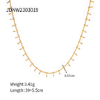 18k Gold Stainless Steel Necklace Simple Non-Fading Jewelry Accessories