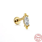 S925Sterling Silver Butterfly Inlaid Diamond Pearl Spiral Ear Cuff Hot Sale16G Flat Head Piercing Ear Cuff Jewelry