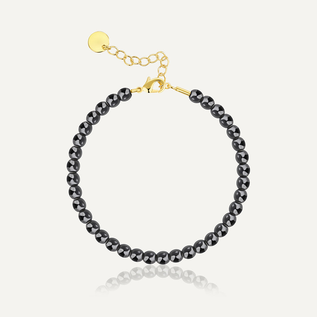 B0178 Fashion Black Gallstone Bracelet for Women Retro Simple Design Sense Bracelet
