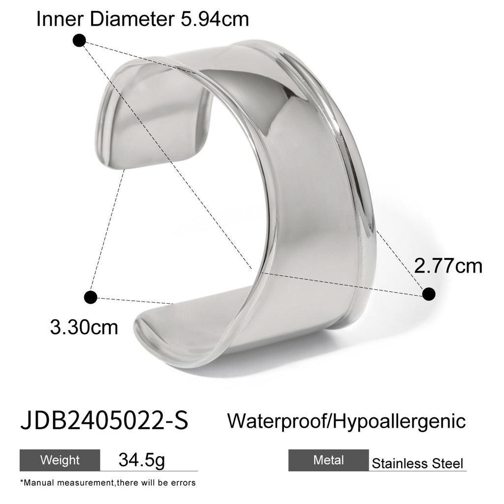 Stainless Steel Exaggerated gold Bracelet Open Bangle bracelet