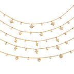 Zircon Necklace Women's Collarbone Chain Non-Fading Stainless Steel Jewelry