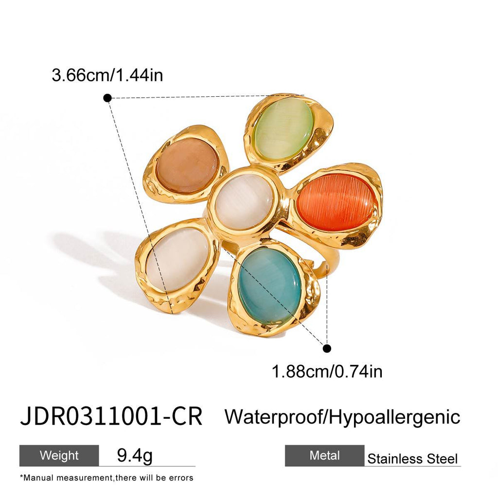 2H Ring Finger Ring Vacation Style rings Stainless Steel Jewelry