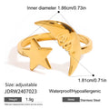 Stone Stainless Steel Gold-Plated Ring — alternate angle — jewelry finish and design detail