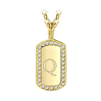 N0046 Gold-plated26Letter Square Necklace for Women, Simple Design English Choker Jewelry