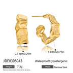 Stainless Steel c Shaped Earrings Non-Fading Ear Jewelry Accessories for Women