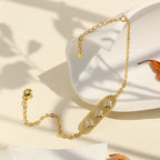 Fashion Retro Best Friend Bracelet for Women Copper Inlaid Zircon Style Jewelry