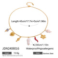 Gold-Plated Heart Pearl Pendant Stainless Steel Necklace — additional design view — jewelry finish and design detail