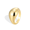 Gold-Plated Brass Round Ring — Elevated Essential with a refined design profile
