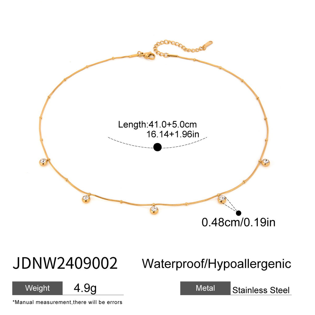 Shell Necklace Beach Vacation Collarbone Chain Stainless Steel Jewelry