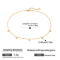 Gold-Plated Stainless Steel Necklace with Seashell Detail — finish detail — jewelry finish and design detail