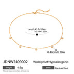 Shell Necklace Beach Vacation Collarbone Chain Stainless Steel Jewelry