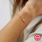 Romad S925 Sterling Silver Pearl Bracelet For Women Daily Wear