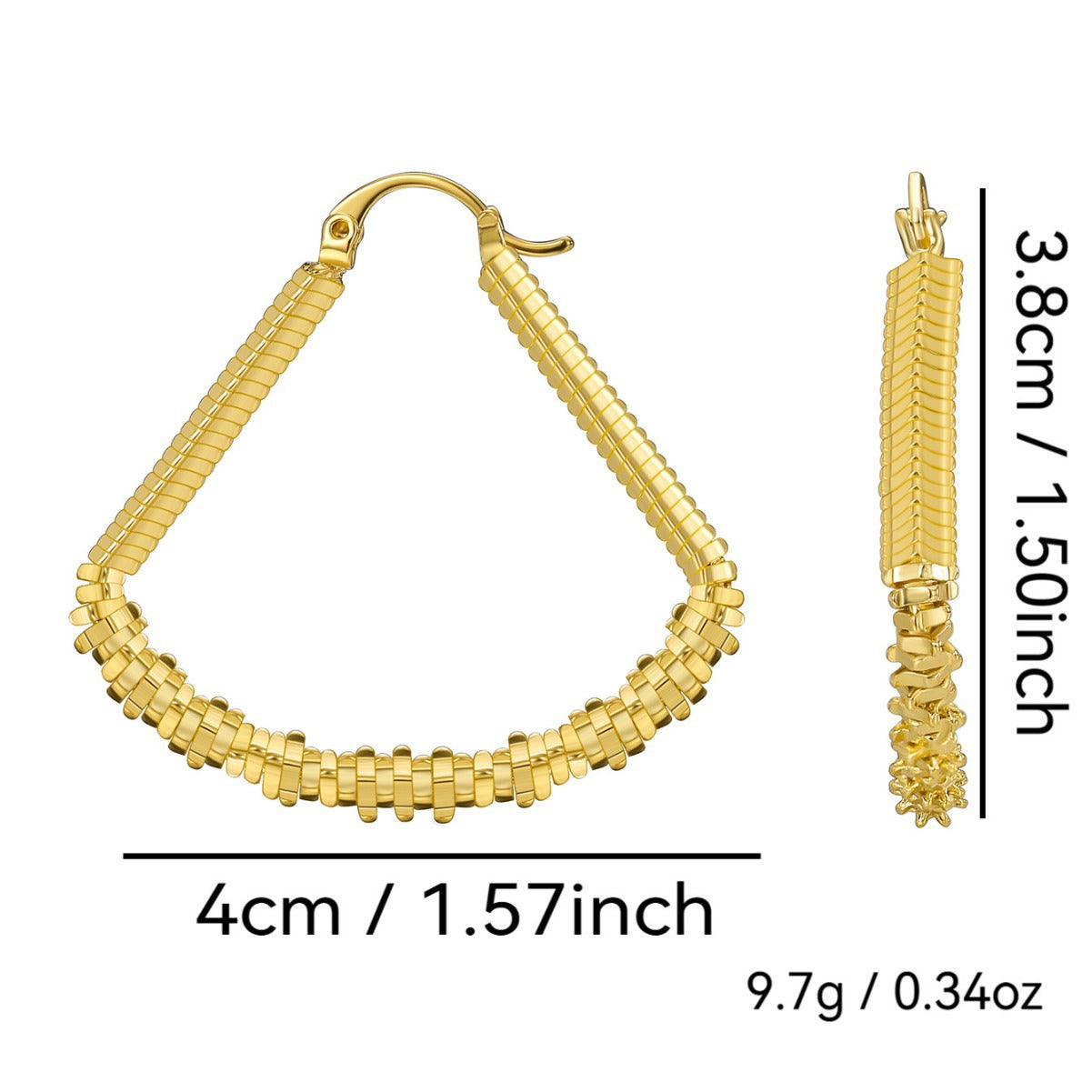 E0574 Korean Style Fashion Romantic Heart-Shaped Design Earrings for Women Copper Gold-Plated Simple Index Finger Ring