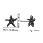 E0718 Summer Ocean Elements Ancient silver Starfish Earrings for Women Fashion Minimalist Style Ear Jewelry