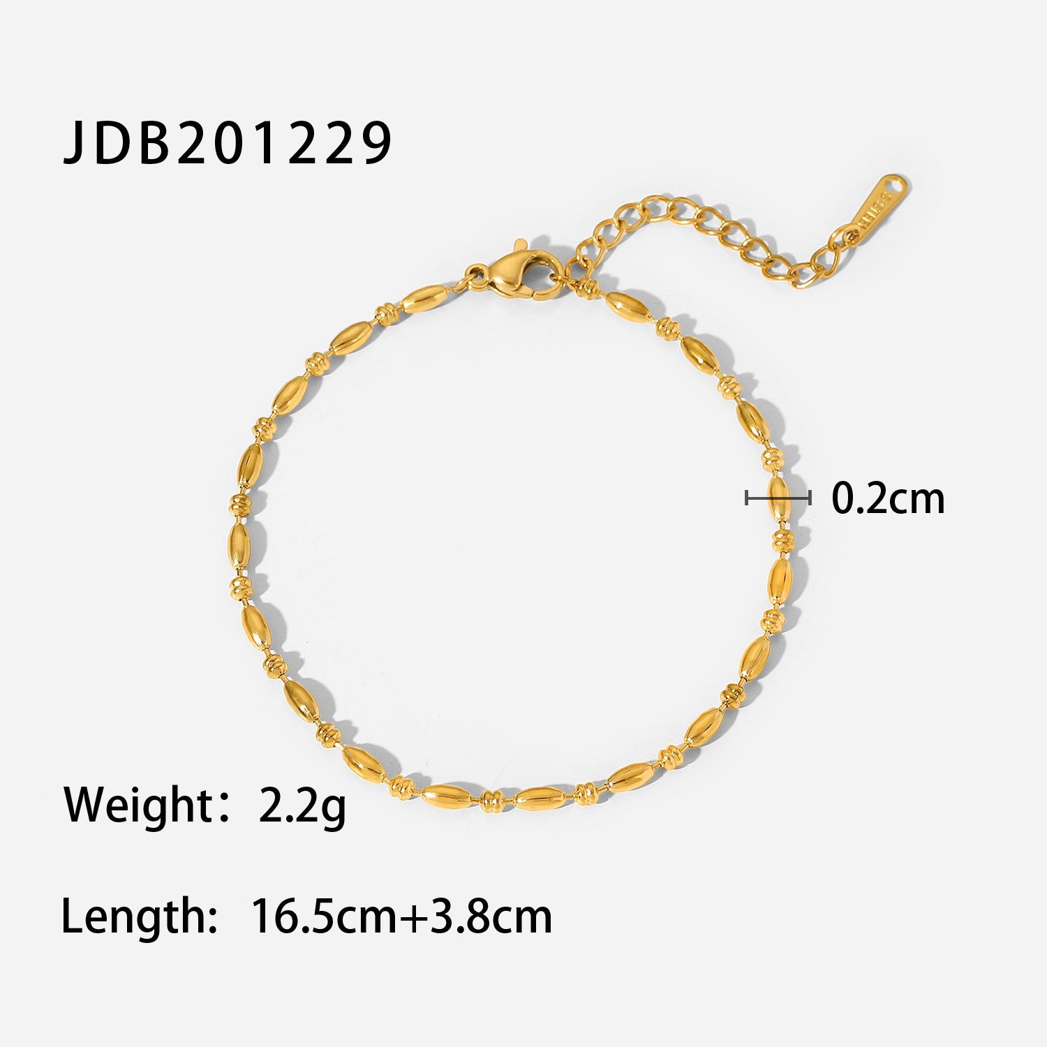 2H Stainless Steel Metal Bracelet Non-Fading Jewelry for Women Design