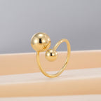 CYR0598 Asymmetric Round Bead Ring for Women Fashion Irregular Open Adjustable