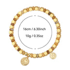 B0255 Vintage Fashion Seal Starfish Beaded Copper Plated14k Gold Holiday Bracelet