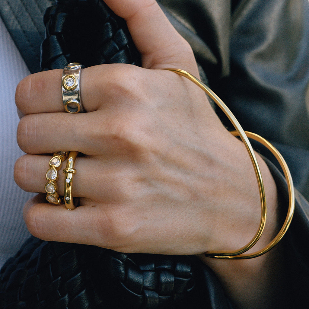 gold Bracelet Non-Fading Stainless Steel Jewelry Line Open Bracelet Accessories