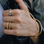 gold Bracelet Non-Fading Stainless Steel Jewelry Line Open Bracelet Accessories