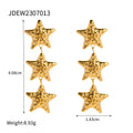 Gold-Plated Stainless Steel Star Necklace with Celestial Detail — alternate angle — jewelry finish and design detail