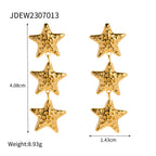 Five-pointed Star Jewelry Ring Non-fading Jewelry Necklace Stainless Steel Earrings