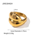 Modern Gold-Plated Stainless Steel Ring — Boutique Edit — alternate product view — jewelry finish and design detail
