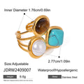 Gold-Tone Stainless Steel Tiger-Eye Ring with a refined design profile