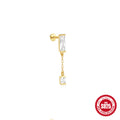Heart Turquoise Stud 925 Sterling Silver Earrings — fastening detail — alternate angle 2 — jewelry finish and design detail