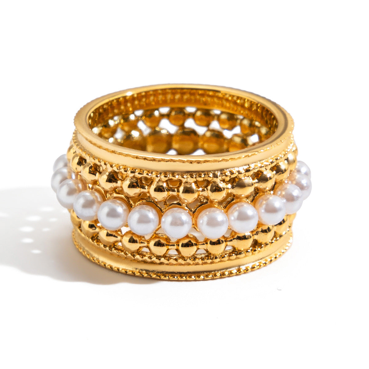 Zircon Ring Non-Fading Lace Stainless Steel Jewelry for Women ring