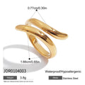 Gold-Plated Stainless Steel Bangle Bracelet with Sculptural Detail — close-up detail — jewelry finish and design detail