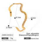 2H Hot Sale18k Gold Stainless Steel Wave Pull-Out Necklace Minimalist Style Choker for Women