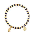 B0250 Vacation Bohemian Conch Copper Plated14k Gold Beaded Ocean New Bracelet