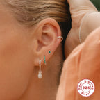 S925Pure Silver Fruit Earrings Pineapple Hoop Earrings Ear Clips Ear Pendants Fashionable Unique Creative Earrings