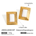 Gold-Tone Stainless Steel Geometric Stud Earrings with gold-tone stainless steel construction