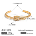 Modern 18K Gold-Plated Stainless Steel Bracelet with Snake Detail — jewelry construction