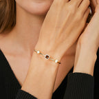 B0086 Opal Bracelet for Women, Adjustable Open Design, Synthetic Australian Opal