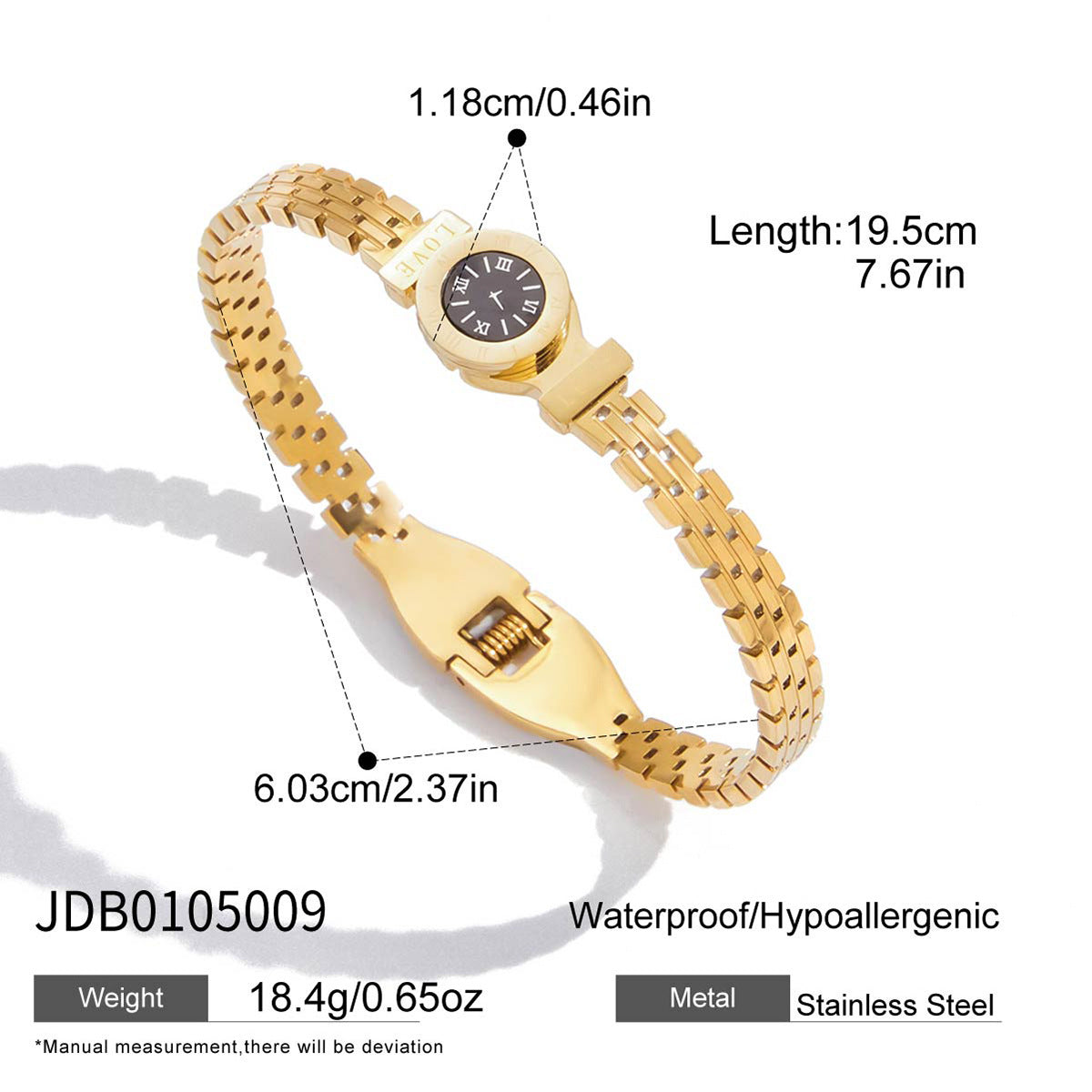Stainless Steel Watch Bracelet Bracelet Non-Fading Jewelry for Women